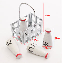 1/12 Scale Milk Basket Kitchen Dollhouse Miniature Furniture Accessories