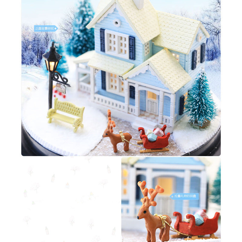 CuteRoom B025 Nordic Fairy Tale DIY Dollhouse With Furniture Light Music Gift House Toy