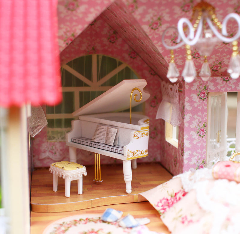 Cuteroom DIY Wooden Dollhouse Princess Room Handmade Decorations Birthday Gift