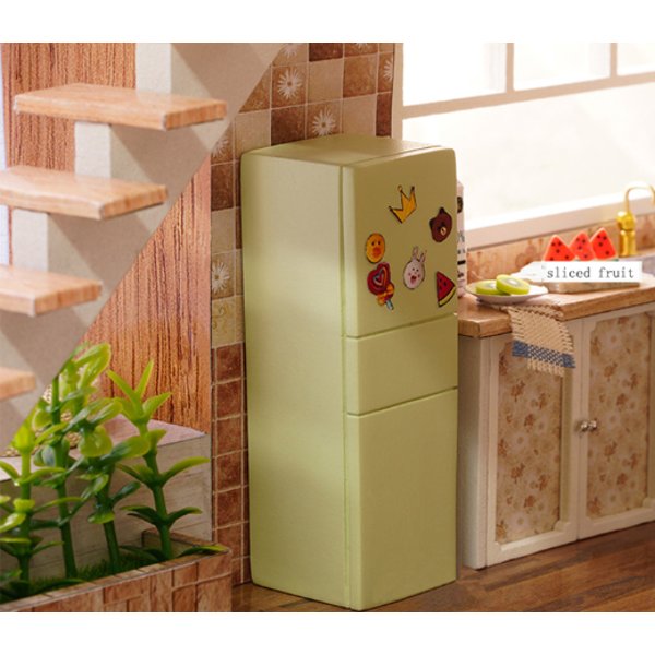 Cuteroom Doll House Miniature DIY Dollhouse With Furnitures Wooden House Waiting Time Toys For Child