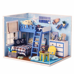 Cuteroom 1:32Dollhouse DIY Kit Light With Cover Starry Sky Adventure Stand Joint Model