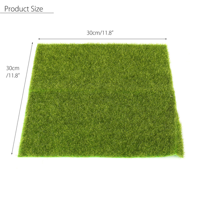 30*30cm Artificial Faux Garden Turf Grass Lawn Moss Miniature Craft Ecology Decor