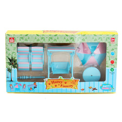 1:6 Simulation Beach Chairs Set Play House Props Dollhouse Creative DIY Material