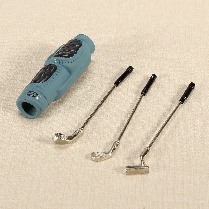 1:12 Simulation Golf Club Suit  Collection Alloy Play House Props Doll House Creative DIY Material