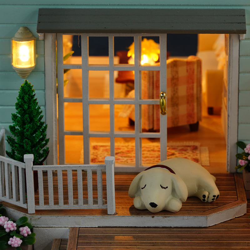 CuteRoom A-035-A Queens Town DIY Dollhouse Miniature Model With Light Music Collection Gift