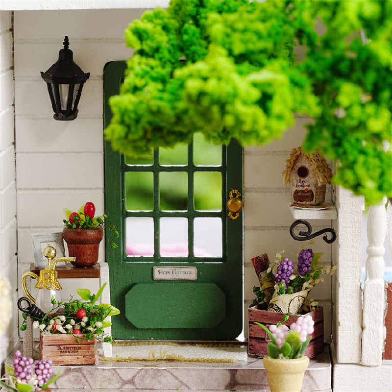 CuteRoom A-039-B London Holiday Christmas Gift DIY Dollhouse With Cover Light Car Music House Model
