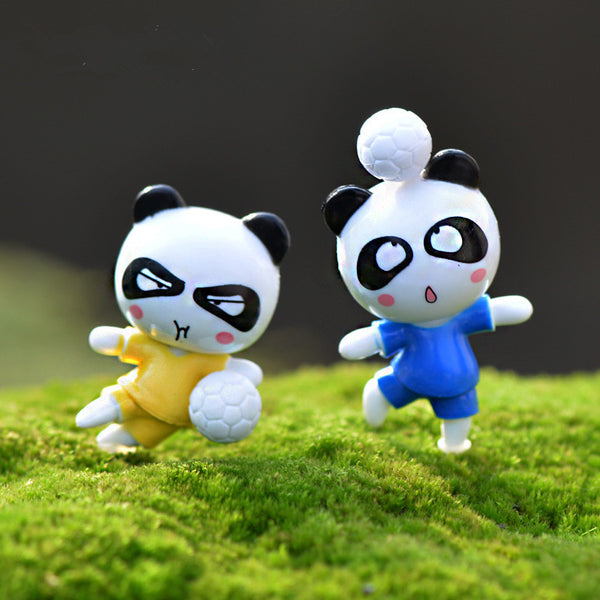 24PCS Panda Bear Doll Miniature DIY Micro Landscape Plant House Decor Accessories Toy