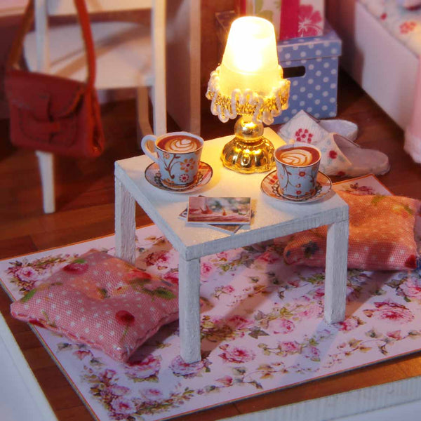 Cuteroom DIY Wooden Dollhouse Mood of Love Handmade Decorations Model with Doll