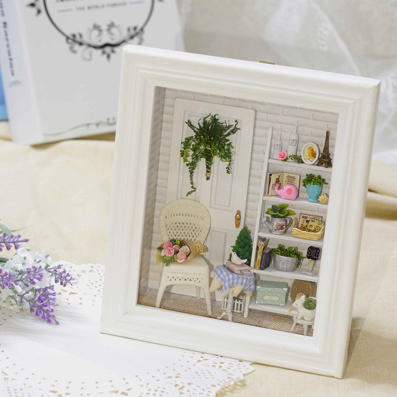 CuteRoom DIY Sunshine Zakka Room Dollhouse Kit Photo Frame Design Decor Collection Gift W-005