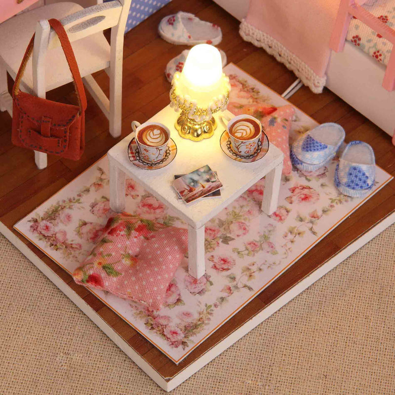 Cuteroom DIY Wooden Dollhouse Mood of Love Handmade Decorations Model with Doll