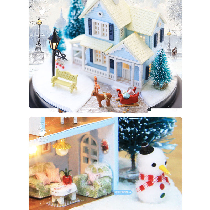 CuteRoom B025 Nordic Fairy Tale DIY Dollhouse With Furniture Light Music Gift House Toy