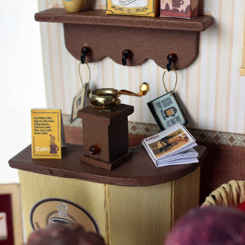 Cuteroom DIY Wooden Dollhouse Dense Feeling Moment Handmade Model with LED Light+Music+Dolls+Cover