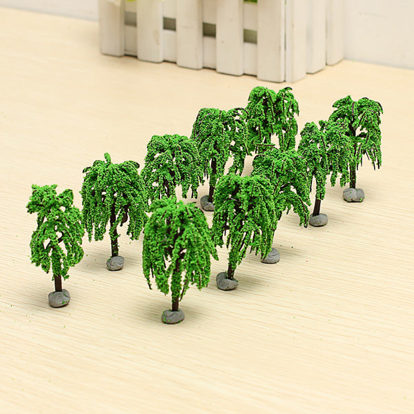 10PCS DIY Building Sand Table Model Material Scene Willow Tree 6cm