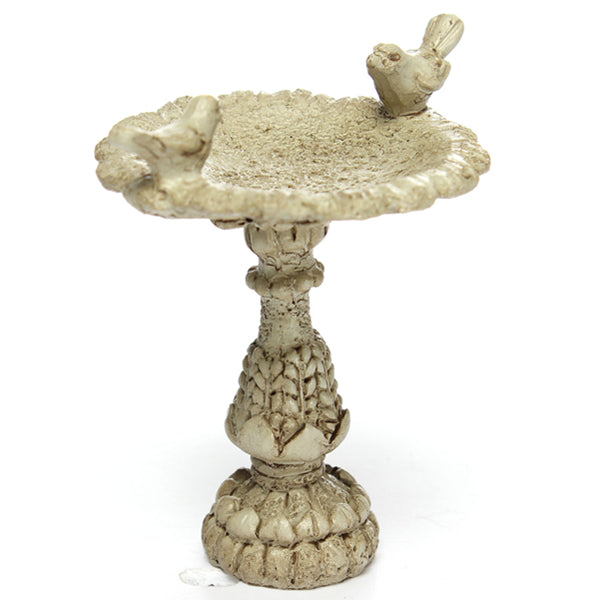 1/12 Dollhouse Miniature Fairy Garden Resin Birdbath Fountain