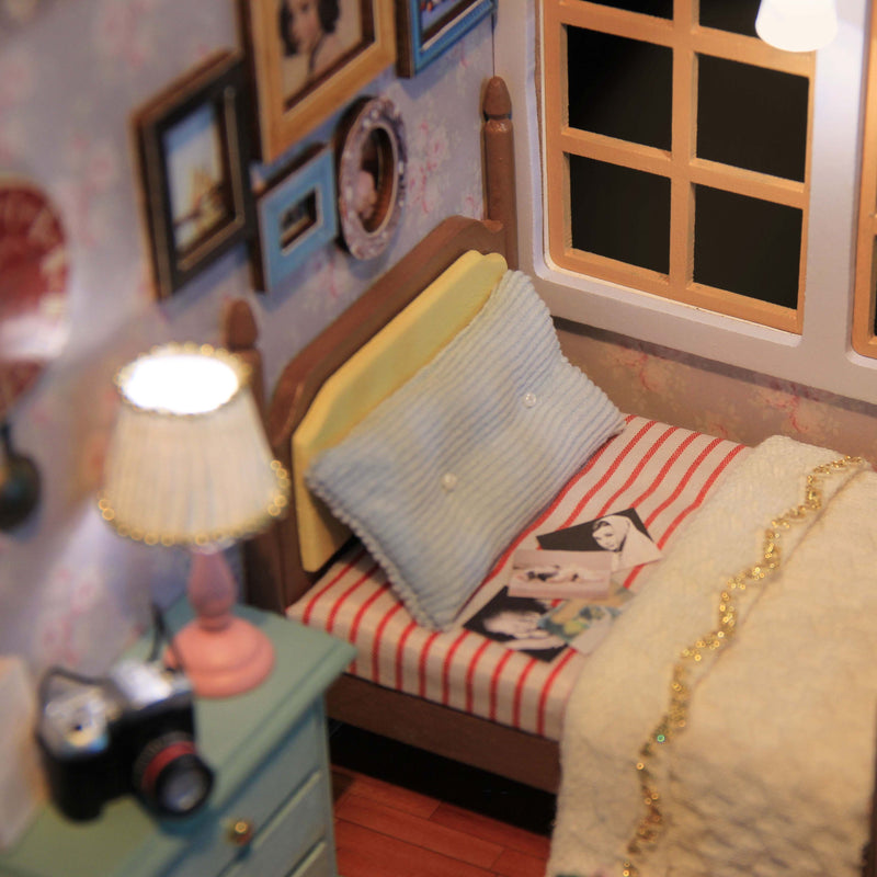 Cuteroom Diy Doll House Miniature Wooden Handmade Model Building Kits Birthday Gift Beautiful time