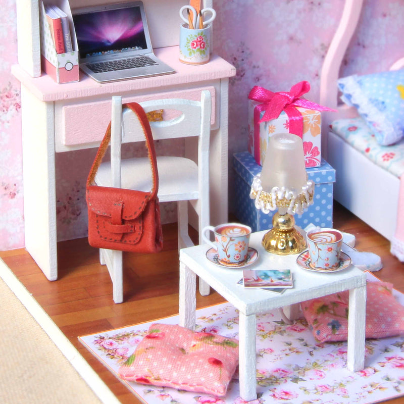 Cuteroom DIY Wooden Dollhouse Mood of Love Handmade Decorations Model with Doll