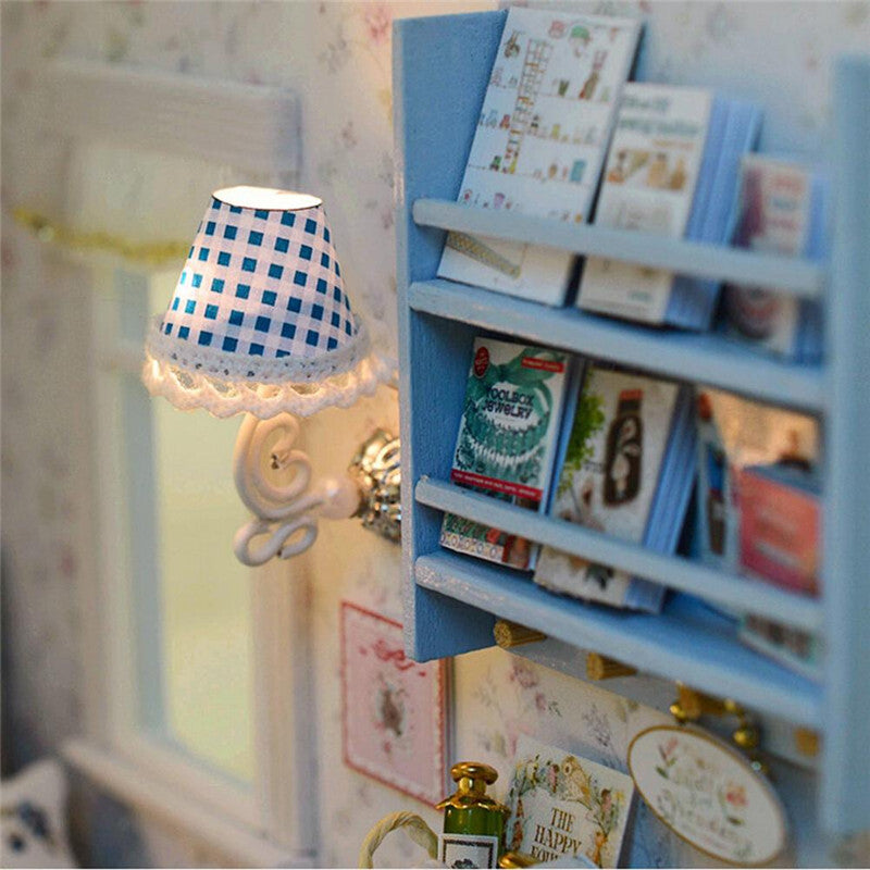 Cuteroom DIY Wooden Doll House Room Box Handmade 3D Miniature Dollhouse Wood Educational Toys Girl G