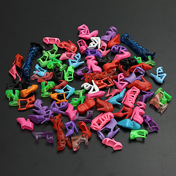 40 Pairs Different High Heel Shoes Boots Accessories For Barbie Doll