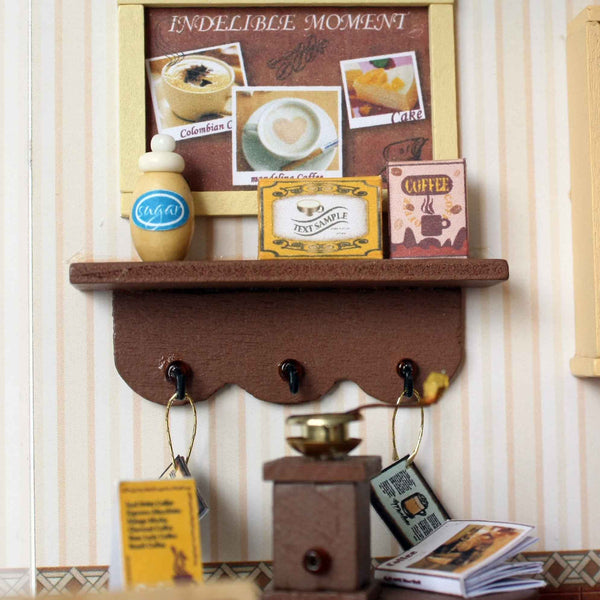 Cuteroom DIY Wooden Dollhouse Dense Feeling Moment Handmade Model with LED Light+Music+Dolls+Cover