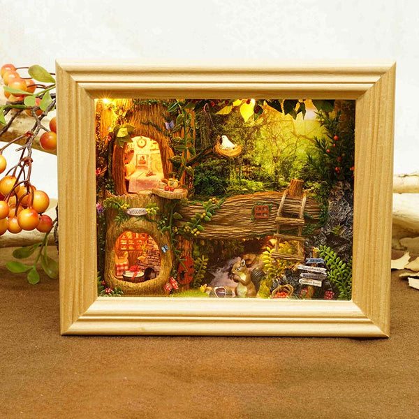 CuteRoom DIY Dollhouse Kit Photo Frame Design Decor Collection Gift Nut's Station