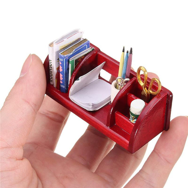 1:12 Dollhouse Toys Miniature Furniture Book Shelf Organizer Rack